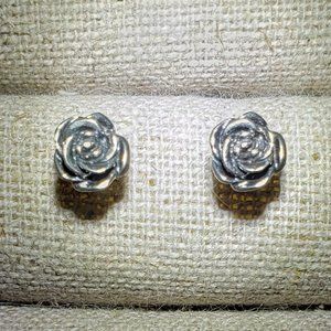 James Avery Sterling Silver Rose Ear Posts